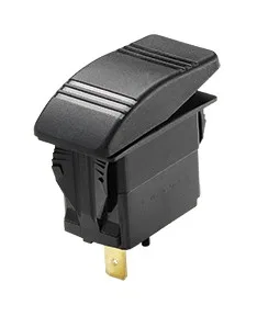 S-7065C – WHITECAP IND Multi Purpose Switch, On-Off-On 12 Volt 20 Amp Rocker Illuminated Polycarbonate With Safety Co...